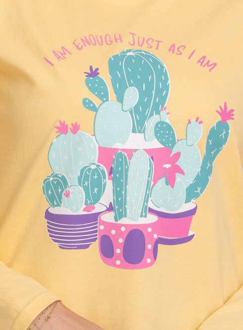 Pastel Yellow - Design 30 Printed Long - Sleeve - Khotwh